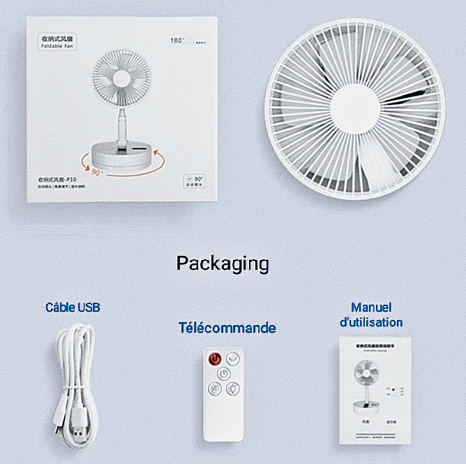Ventilateur Portable Rechargeable | 33h | Ultra Silencieux |