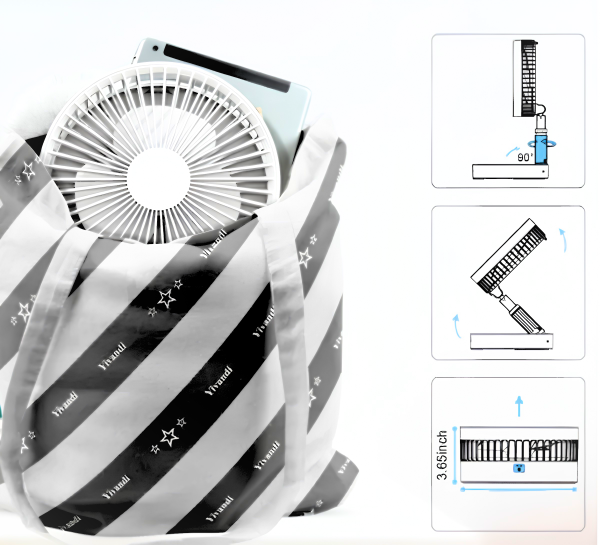Ventilateur blanc+ sac de transport
